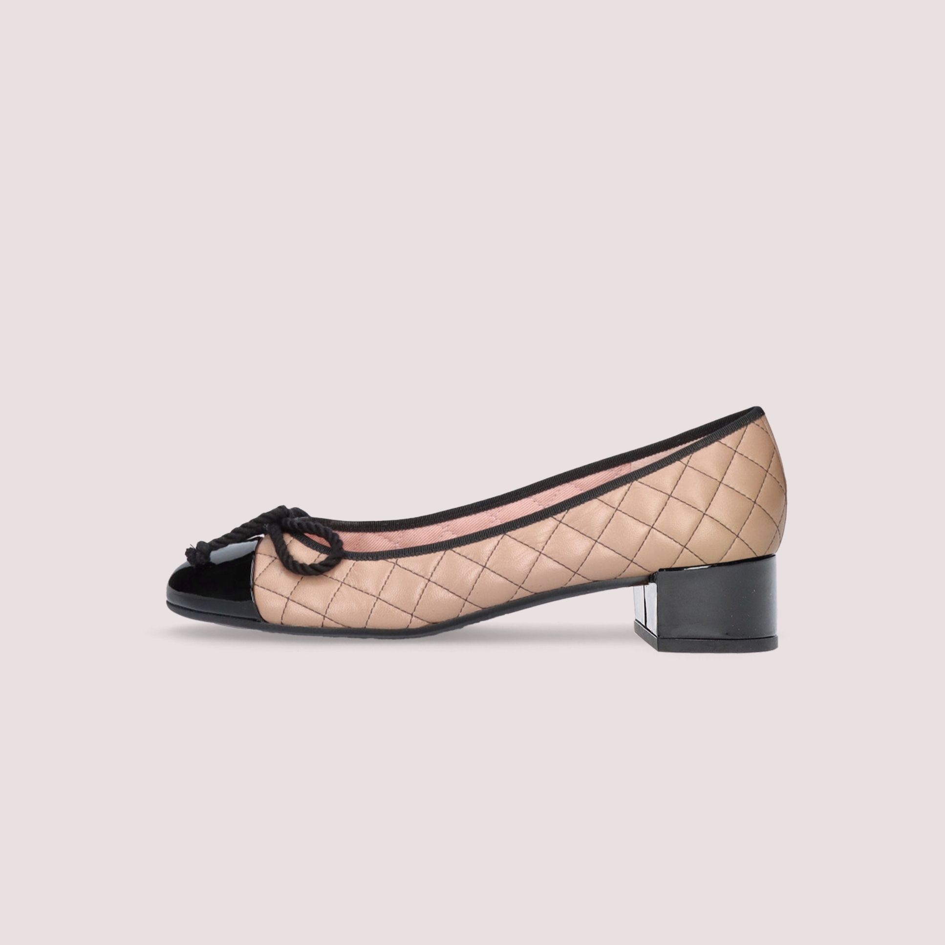 LINDSAY cap-toe quilted NEGRO-HADES