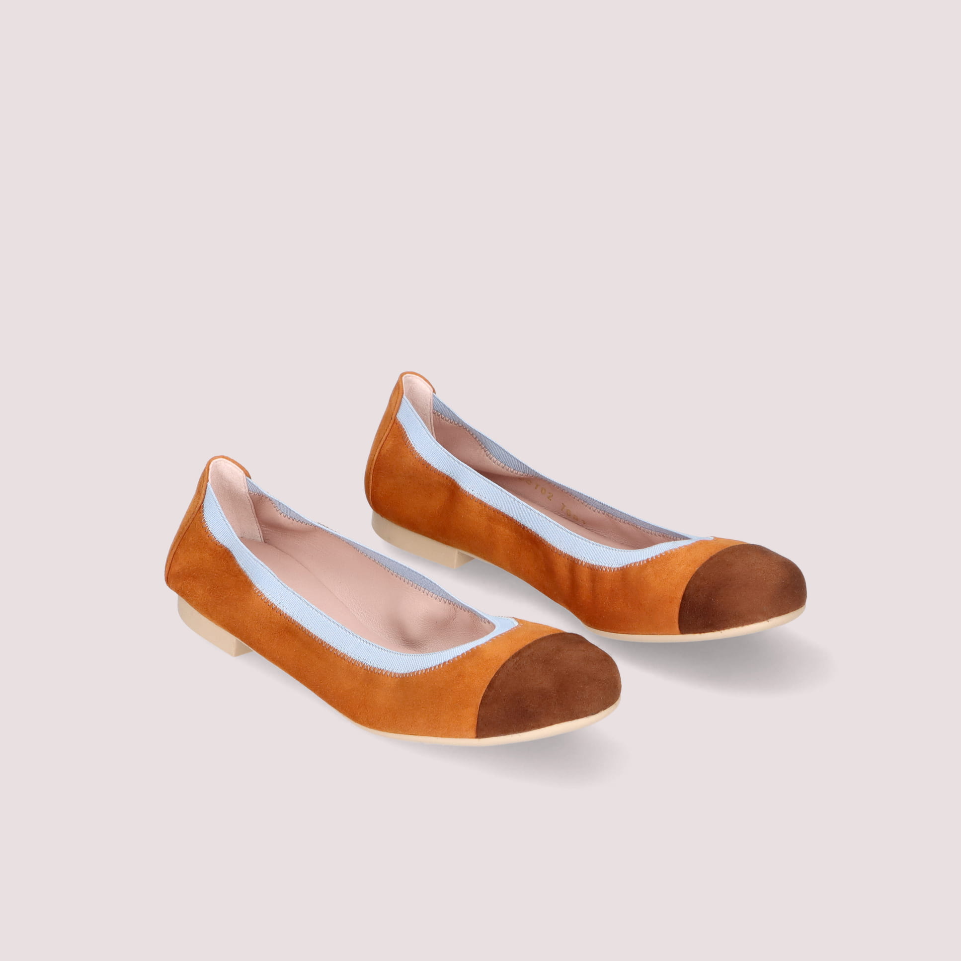 SHIRLEY cap-toe elastic trim CACAO-KESSEL