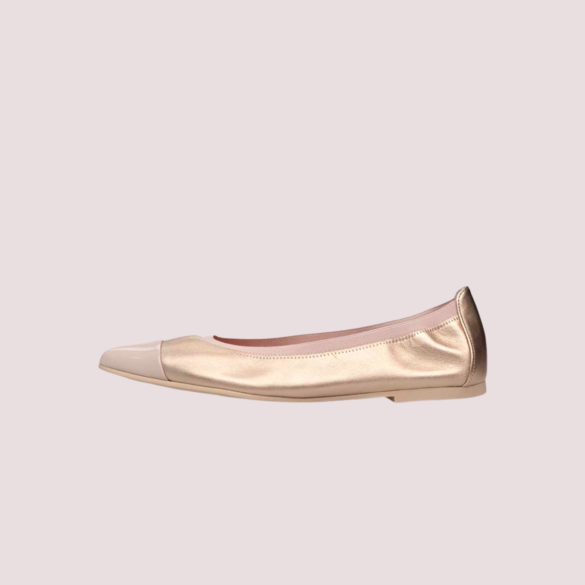 ELLA cap-toe elastic trim ROSE-NUDE