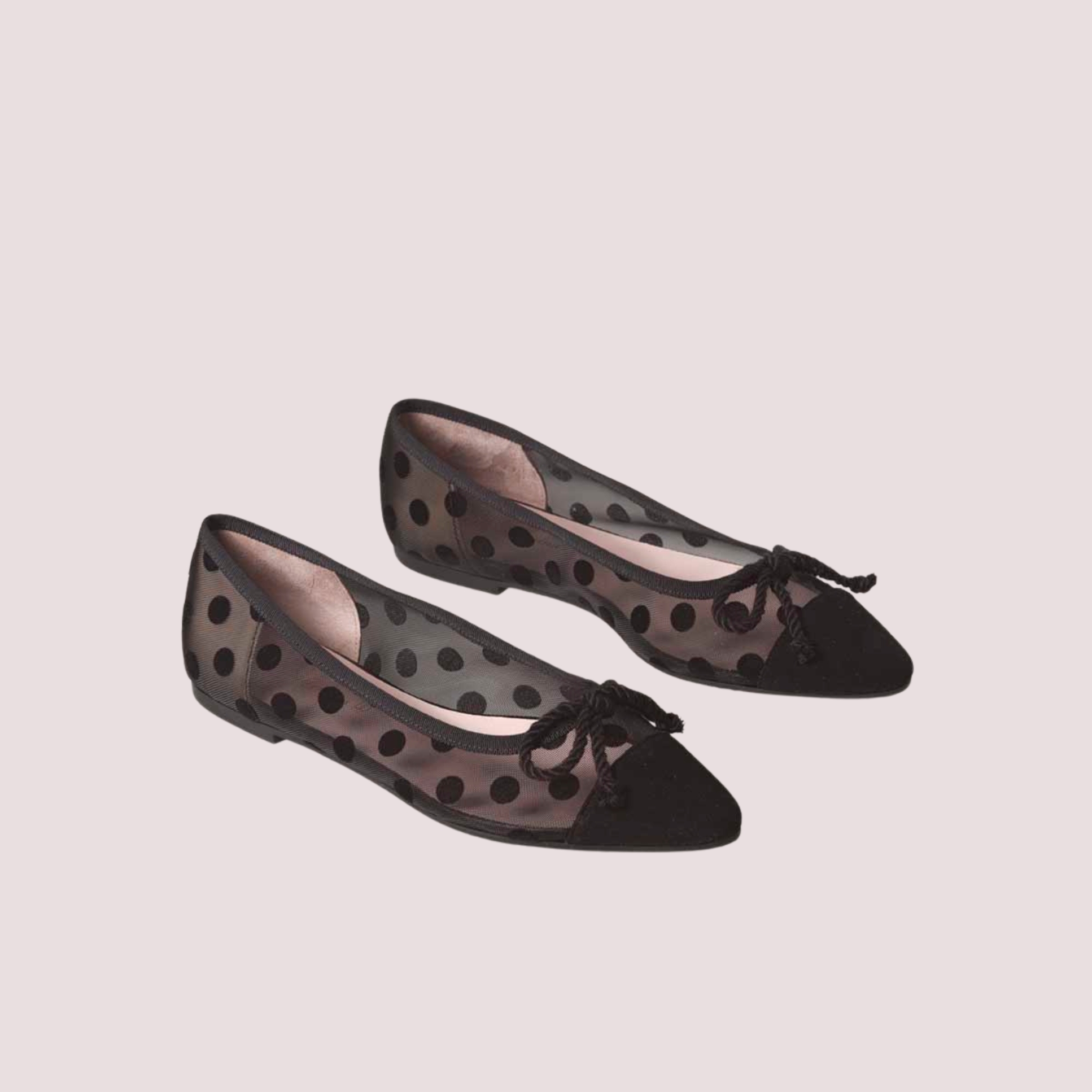 TYRA cap-toe tulle NEGRO-BLACK