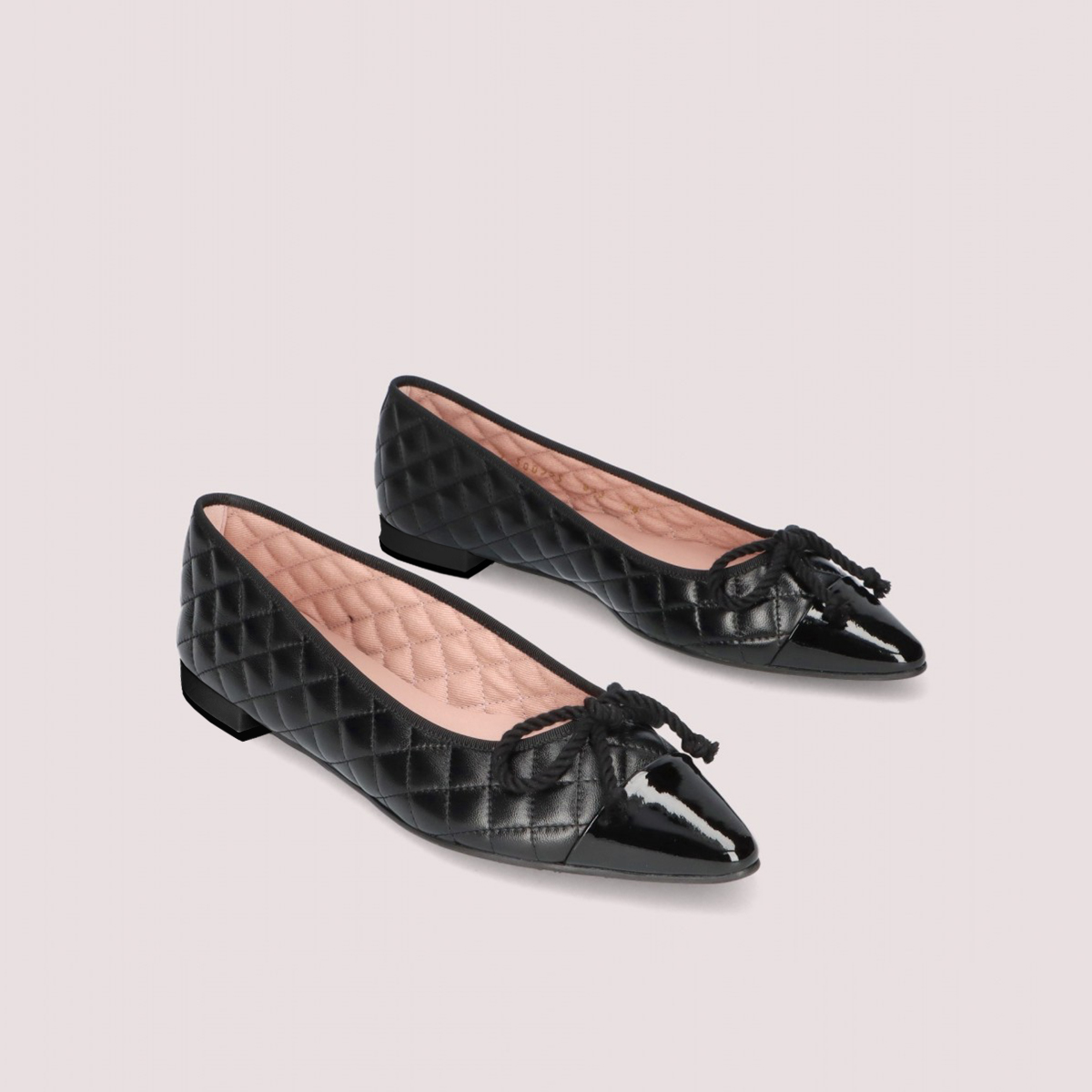ELISE cap-toe quilted NEGRO-NEGRO