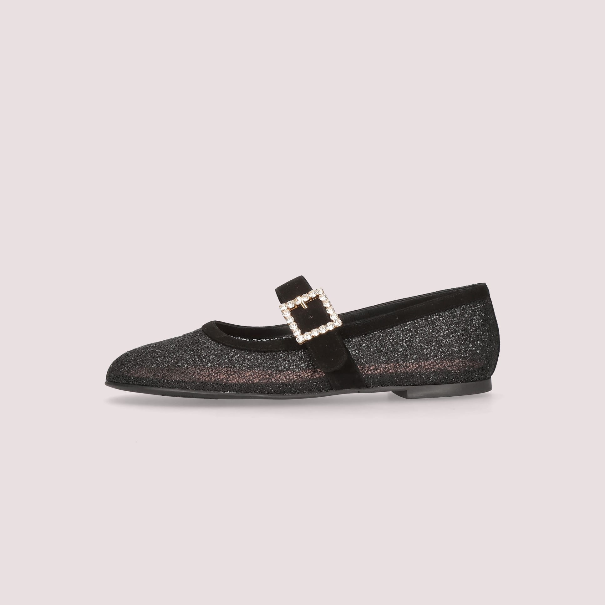 GEORGIA maryjane crystal buckle NEGRO-NEGRO