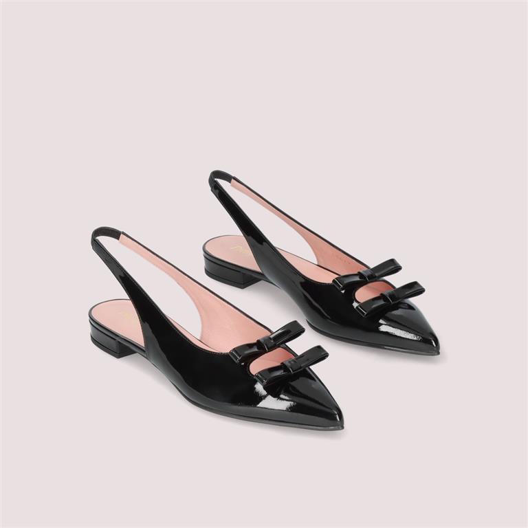 CLEMENTINE slingback double bow NEGRO-NEGRO