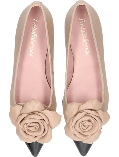 CLEMENTINE patent-leather camellia